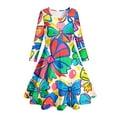 thumbnail image 4 of TJAZFJPA Robes pour Filles Robe de Princesse Imprimée pour Fête pour Enfants et Filles Robe pour Filles, 4 of 5