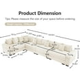 thumbnail image 2 of 155''x79'' Oversized Cloud Modular Sectional Sofa| Convertible Corduroy L Shaped Couch|Deep Seat|Extra-Wide Armrests|Ergonomic Design|Easy Assembly|for Living Room,Office - Beige, 2 of 9
