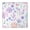 Watercolor Purple Flower, variant on Fitted Tablecloth with Elastic Edge and Floral Print, 34x34 Inch Water-Resistant Polyester for Indoor or Outdoor Use