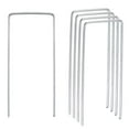 thumbnail image 1 of Jardín Estacas Alfileres U Forma 4 L x 0.08 Diámetro, Galvanizado Paisaje Grapas Césped Clavijas para Tierra Cubierta Maleza Barrera Tela, Plateado Tono Paquete de 20, 1 of 5