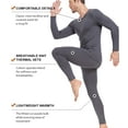 thumbnail image 5 of wirarpa Men's Lightweight Thermal Underwear Set, Cotton Warm Long Johns Base Layer for Cold Weather & Outdoor Deep Grey S-2XL, 5 of 8
