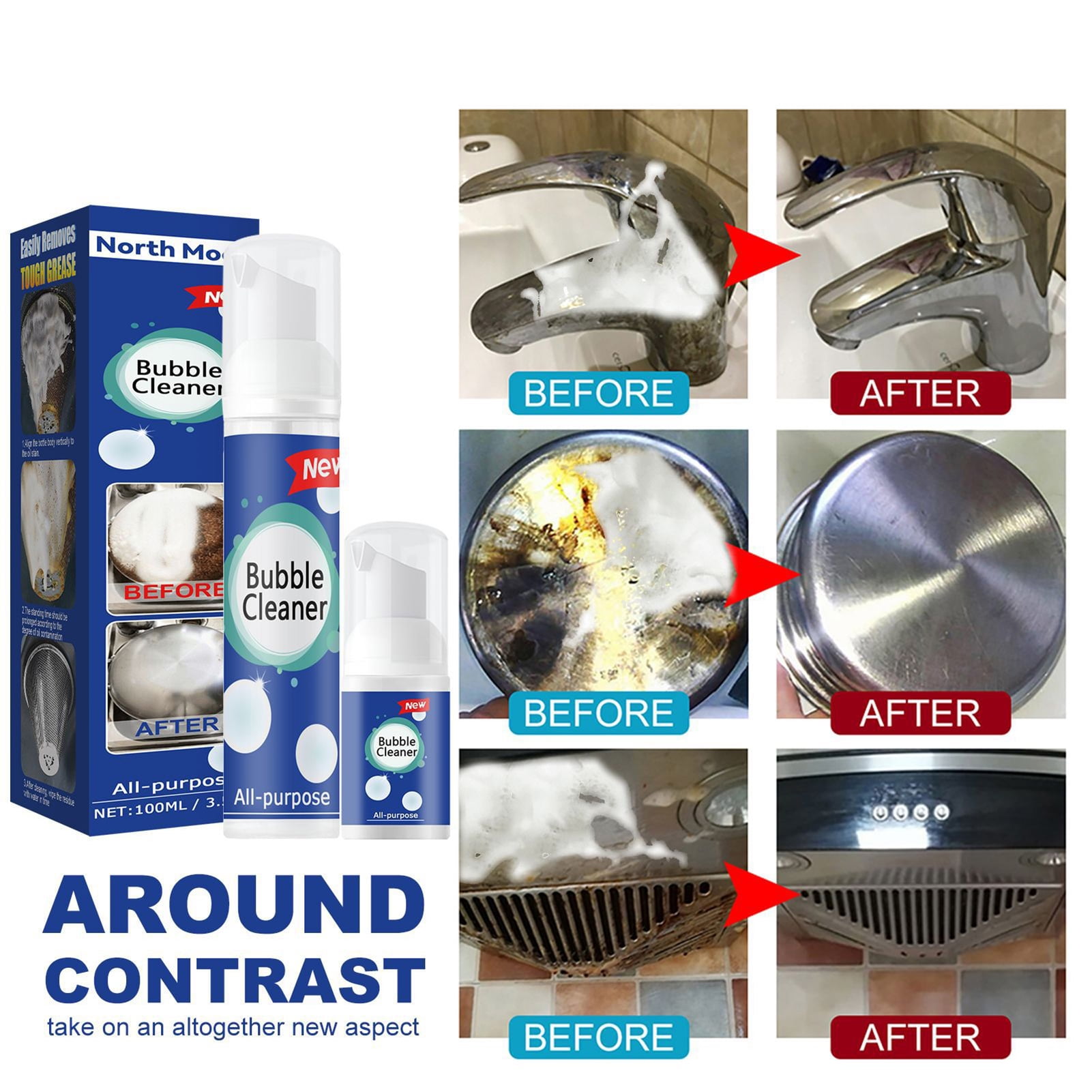 Cheers US 30/100ml Foaming Heavy Oil Stain Cleaner Best All Purpose