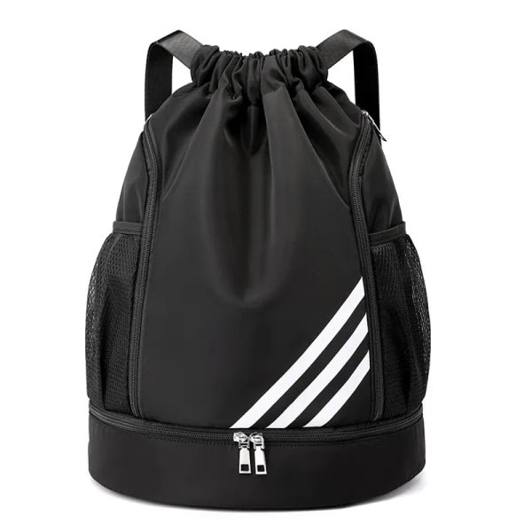Gym Sports Bag Ladies Drawstring Bolsas Black Black