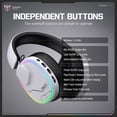 thumbnail image 5 of ONIKUMA 2.4GHz Wireless Gaming Headset for PS5/PS4/PC/Switch, Gaming Headphone with Noise-Canceling Mic, 7.1 Stereo Surround Sound, RGB Light, 60H Battery Life-White, 5 of 12
