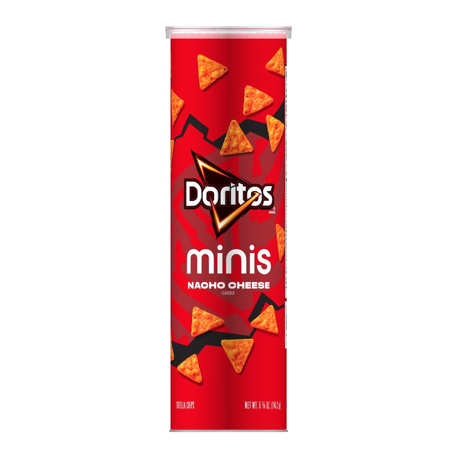 Doritos Minis, Nacho Cheese Flavored Tortilla Chips, 5.125 oz, Canister