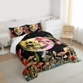 thumbnail image 3 of Homewish Gothic Skull Bedding Comforter Set 2pcs for Female Men Women,Starry Sky Twin Comforter Sets Microfiber,Botanical Red Mushroom Breathable Bedding Set,Microfiber Bedroom Decor, 3 of 8