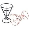 thumbnail image 5 of Food Metal Basket French Fries Cone Holder For Cocktail Events Stylish And Design In Black 2Pcs, 5 of 5