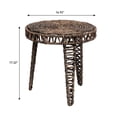 thumbnail image 4 of JONATHAN Y Amara 17" Coastal Bohemian Handwoven Water Hyacinth Round Tripod End Table, Brown, TBL2507B, 4 of 6