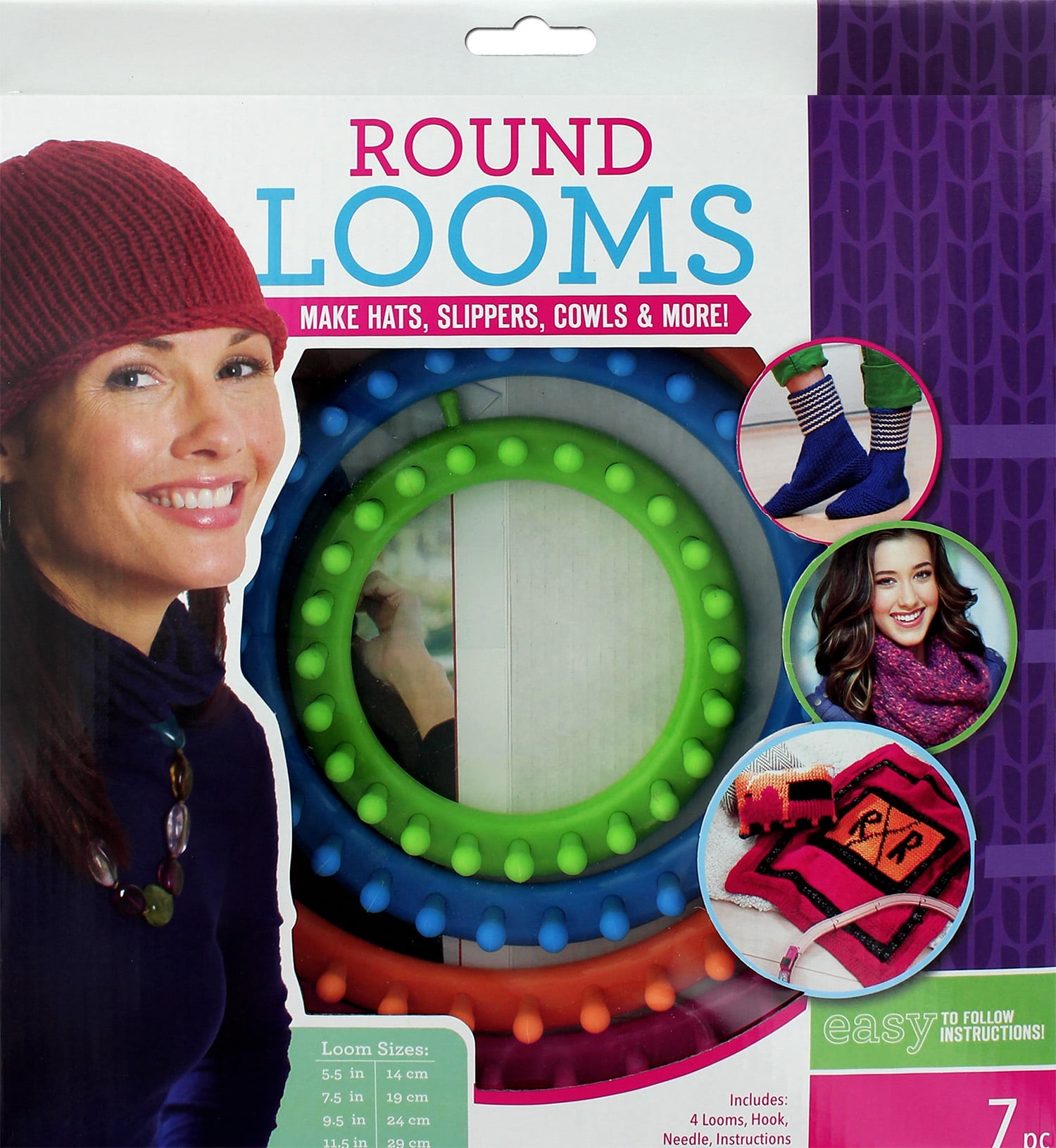 Round Knitting Loom Kit - 7 Pieces