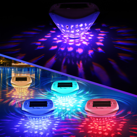 Floating Pool Light, Swimming Pool Lights with Colorful Fish Pattern for Bathroom Toys, Aquariums, Various Party Decoration Lights (3AAA Batteries Powered, Not Included)