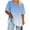 Light Blue(Type 21), variant on Otvok Trendy Workout Tee Women's Plus Size V-neck Short Sleeve Summer Base Shirt Sports T-shirt