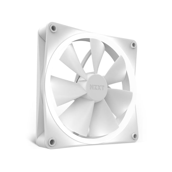 NZXT F140 RGB Fans - RF-R14SF-W1 - Advanced RGB Lighting Customization - Whisper Quiet Cooling - Single (RGB Fan & Controller Required & NOT Included) - 140mm Fan - White