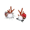 thumbnail image 4 of Wosthever 1 par de pinzas para el cabello de Navidad, horquilla de cuerno de ciervo de Navidad, Bola de piel de nieve, recuerdo de fiesta, decoración de Type2 NO2 Wosthever CBP547529, 4 of 4