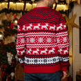 thumbnail image 6 of SOMER Men’s Ugly Christmas Sweater 2025 Family Couples Reindeer Snowflake Knit Pullover Long Sleeve Xmas Holiday Party Winter Warm Tops Red, 6 of 6
