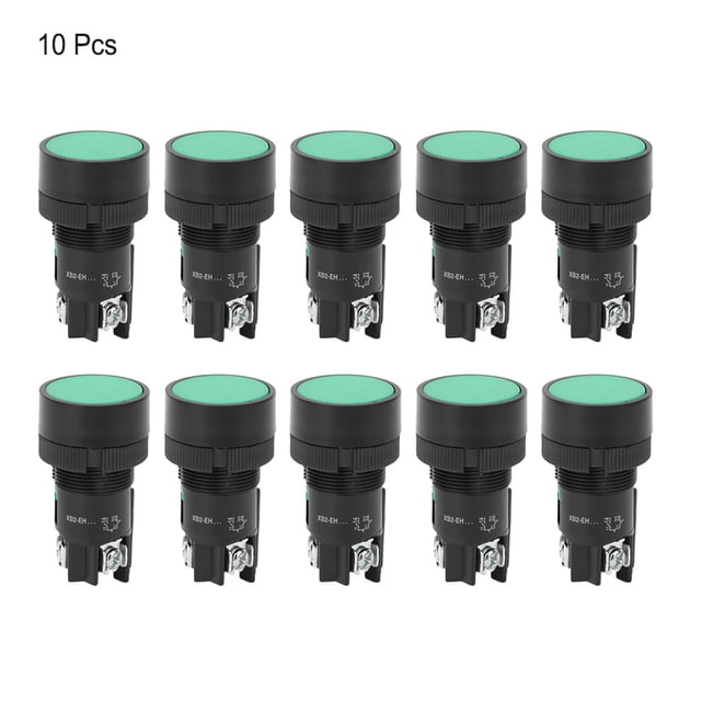 10 pulsadores XB2 EH, interruptor de control en serie, 660 V, 10 A, con autobloqueo (verde XB2 EH135)