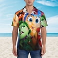 thumbnail image 2 of Lsque inside out 2 Pattern Hawaiian Shirt for Men Unisex Summer Beach Casual Short Sleeve Cotton Linen Button Down Shirts-Large, 2 of 6