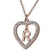 thumbnail image 2 of Collar de Mujer Corazón con Inciales LuckyLy, Modelo Adina rosa UNITALLA, 2 of 7