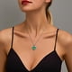 thumbnail image 3 of Collar con corazón de cristal y piedras preciosas, de estilo clásico y temperamento clásico Collar Corazón del océano, 3 of 6