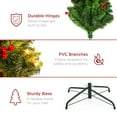thumbnail image 6 of Best Choice Products 12ft Pre-Lit Pencil Christmas Tree Pre-Decorated Holiday Accent w/ 1,818 Tips, 700 Lights, Base, 6 of 7