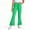 Green, variant on Girls Ribbed Knit Flared Pants Summer Stretchy Split Bell Bottoms Lightweight Elastic Waist Soft Bootcut Trousers 2-10 Years