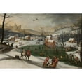 thumbnail image 3 of Gillis Mostaert 14x11 Black Modern Framed Museum Art Print Titled - Winter Landscape with the Flight to Egypt (C. 1590), 3 of 5