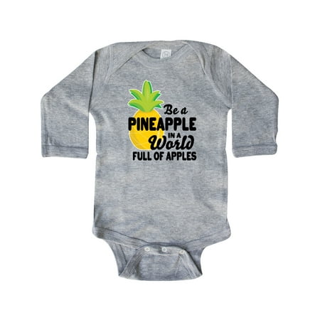 

Inktastic Be a Pineapple In a World Full of Apples Gift Baby Boy or Baby Girl Long Sleeve Bodysuit