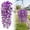 Purple, variant on Artificial Flowers for Outdoors UV Resistant Fake Hanging Flowers for Spring Decoration, Realistic Faux Flowers with Trailing Vines for Porch Patio Balcony Fence Garden Decor(1 Pack)
