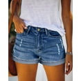 thumbnail image 6 of ONLYSHE Shorts with Pockets High Waisted Denim Shorts Blue for Women XXL, 6 of 6