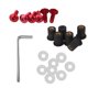 thumbnail image 1 of Tornillo universal para carenado de parabrisas de motocicleta rojo, 1 of 8