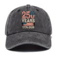 thumbnail image 6 of USA 250th Anniversary Baseball Cap, Patriotic Embroidered and Printed American Flag Dad Hat, Adjustable 4th of July Hat for Men and Women, Freedom Celebration Cap Black, 6 of 6