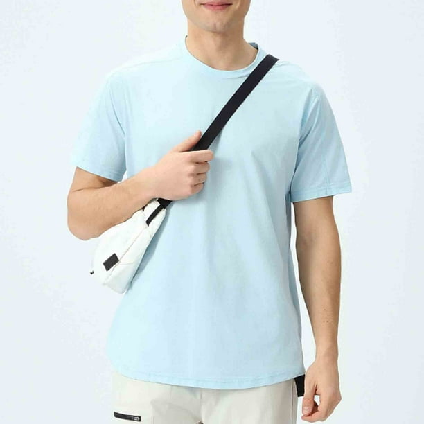Ceisia Men's Gradient Printed Casual Elastic Sports Round Neck Activewear Top Gift