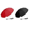 2x Folding Children Pram Pushchair Umbrella - +Black, 70cm Red+Black