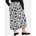 thumbnail image 4 of Time and Tru Women's and Women’s Plus Linen Blend Midi Skirt with Side Slit, Sizes XS-4X, 4 of 4