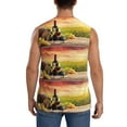 thumbnail image 4 of Bixox Men's Red Wine Glasses Printed Shirt Sleeveless Fitness Tank Top-X-Large, 4 of 7