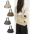 thumbnail image 5 of Women’s Large Canvas Tote Bag Convertible Backpack Lightweight Crossbody Shoulder Bag Multi-pocket Top Handle Work Bag, 5 of 6