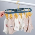 thumbnail image 3 of XMMSWDLA Clothe Drying Rack Laundry Drip Hanger 12 Clip Metal Clothespins Round Underwear Lingerie Sock Hat Boot Large Heavy Duty Portable Indoor Outdoor Baby Wet and Dry Dryer, 3 of 5