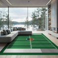 thumbnail image 2 of ODIKA 8'x10' Washable Area Rug Non-Shedding, Easy Care, Football Athletic Door Field Hash Details Bold Stripe Doormat for King Size Bedroom Under Bed, Master Suite, 2 of 7
