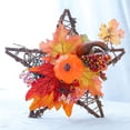 thumbnail image 2 of Halloween Star Artificial Pumpkin Maple Leaf Rattan Pendant Home Party Ornament, 2 of 6