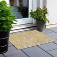 thumbnail image 6 of Addison Rugs Chantille Indoor/Outdoor Transitional Floral Gold Washable Rectangle Rug, 1'8" x 2'6", 6 of 6