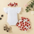 thumbnail image 4 of Dooleck Ladybug Baby Clothes Summer Outfit Ruffle Onesies Bodysuit Bloomer Shorts, 4 of 8