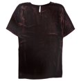 thumbnail image 2 of Eileen Fisher Blusa de terciopelo para mujer, rojo, XX-Small, 2 of 2