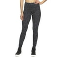 thumbnail image 2 of Felina Sueded Athleisure Performance Legging (2-Pack) Womens Leggings w/Slimming Waist Band Style: C3690RT (Nine Iron Zebra Black, Large), 2 of 3