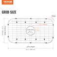 thumbnail image 2 of VEVOR Sink Protector Grid, 26"x14" Stainless Steel Sink Grates, Centered Drain Sink Grates with R90 Corner Radius, Large Sink Bottom Grids, Universal Bowl Rack Sink Accessory For Kitchen Sink, Silver, 2 of 9