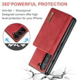 thumbnail image 2 of SaniMore Case for Samsung Galaxy Z Fold 5 7.6" 2023, PU Leather Case Soft TPU Inner Detachable Magnetic Folding Wallet Card Slots Kickstand Anti-drop Shockproof 360°Protection Cover, Red, 2 of 12