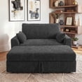 thumbnail image 4 of Marrber 51.6" Convertible Pull-Out Sofa Bed Sleeper Loveseat with Backrest, suitable for small spaces, chenille dark gray, 4 of 7