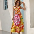 thumbnail image 5 of Pastel Rainbow Lollipop Sleeveless Dress Summer Women Clothes Dress for Pregnant Women Dresses, 5 of 9