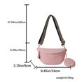 thumbnail image 5 of Bolso de pecho para mujer Bolso de cinturón de cuero PU Paquete informal impermeable para mujer (Rosa) Wdftyju Para Estrenar, 5 of 5