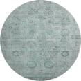 thumbnail image 2 of Addison Rugs Mayfield Premium Machine Washable Transitional Border Aqua Round Rug, 8' x 8', 2 of 6