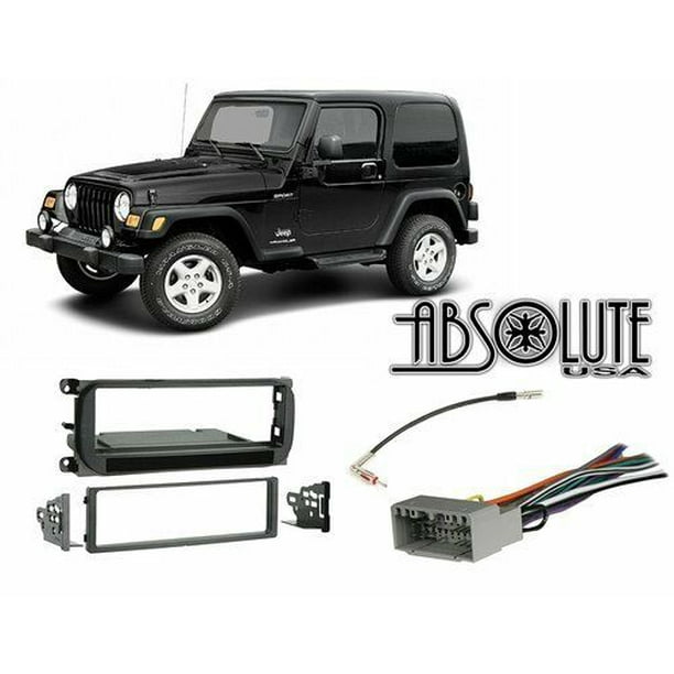 Absolute RADIOKITPKG16 Fits Jeep Wrangler 2003-2006 Single DIN Dash Kit - Absolute RADIOKITPKG16 Fits Jeep Wrangler 2003-2006 Single DIN Dash Kit -