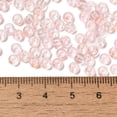 thumbnail image 4 of Transparent Colours Glass Round Beads with Glitter Powder Round Hole Pink 4x3mm Hole: 1.4mm about 4500pcs/pound, 4 of 4